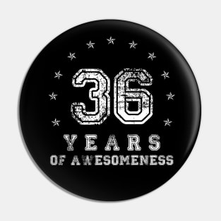 Vintage 36 years of awesomeness Pin