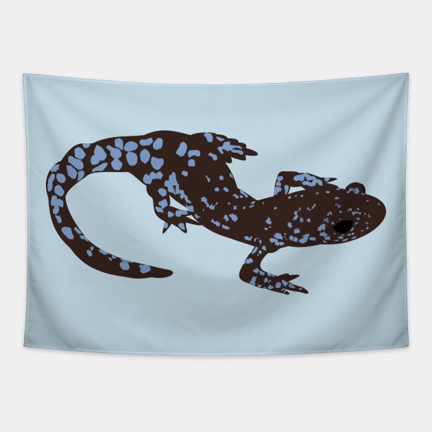 Blue Spotted Salamander Tapestry by stargatedalek