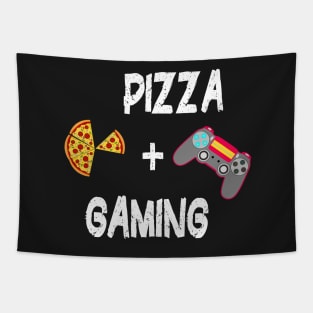 Life is Better with Pizza and Gaming Foodie Gamer Girl Tapestry