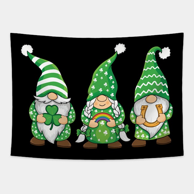 St Patricks Day Gnomes Tapestry by VisionDesigner