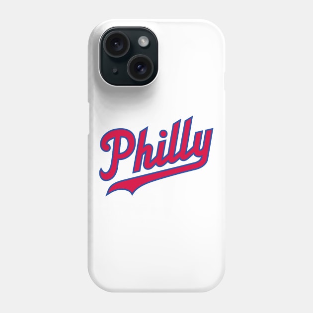 Philly Script - White/Red Phone Case by KFig21