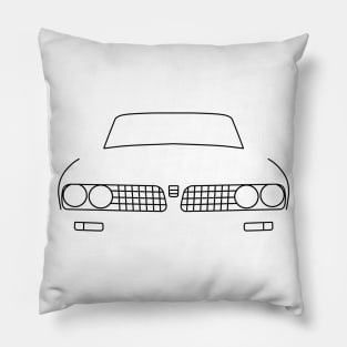 Triumph Dolomite Sprint outline graphic (black) Pillow