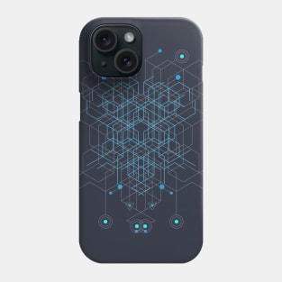 Neon Cube Abstract Phone Case