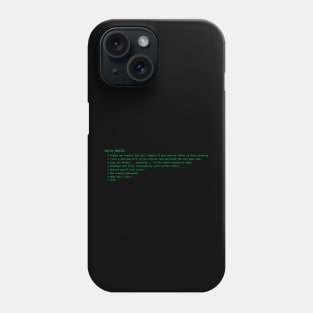 Patch Notes Phone Case