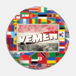 Yemen vintage style retro souvenir Pin