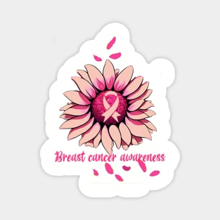 Breast Cancer Awareness. Sunflower Rosa Magnet