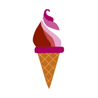 Lesbian LGBT Pride Ice Cream Cone T-Shirt