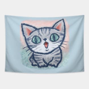 American Shorthair kitten in a good mood Tapestry