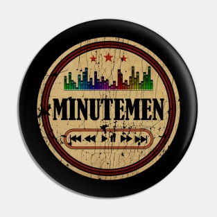 Graphic Minutemen Name Retro Distressed Cassette Tape Vintage Pin