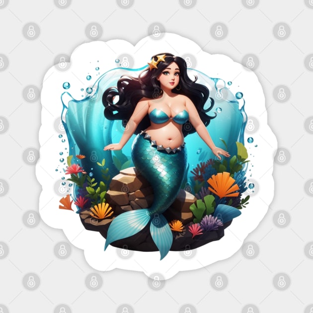 Raven Plus size Mermaid Beauty Magnet by MGRCLimon