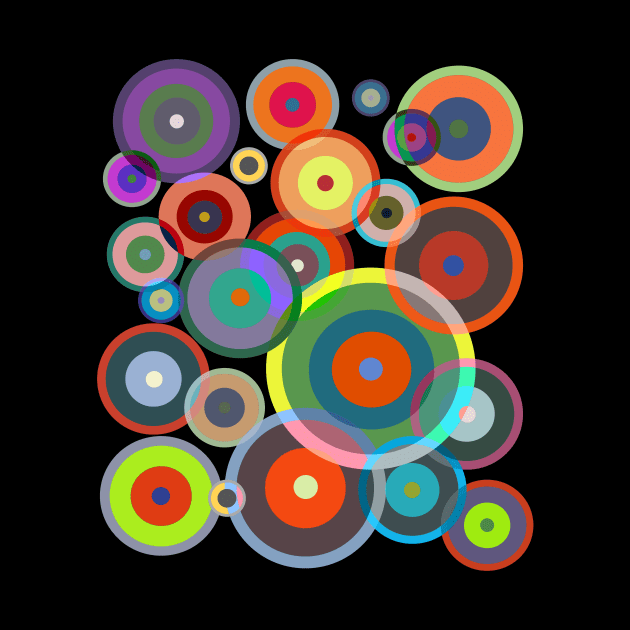 Op Art No. 201 Kandinsky by RockettGraph1cs