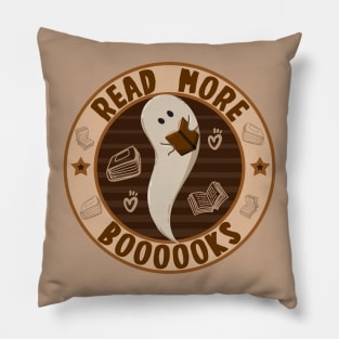 Read More Booooks Ghost Reading Book Pillow