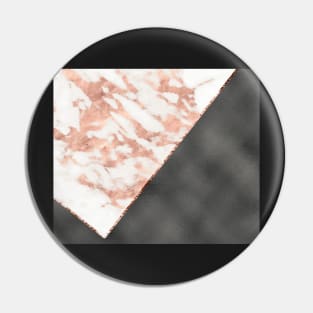 Rose gold on black onyx leather Pin