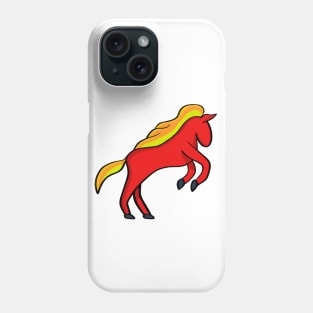 Reddish horse with fiery tones in the mane Phone Case