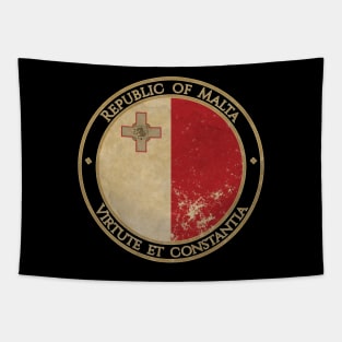 Vintage Republic of Malta Europe European EU Flag Tapestry