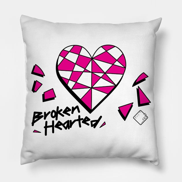 Broken Hearted Pillow by Disocodesigns