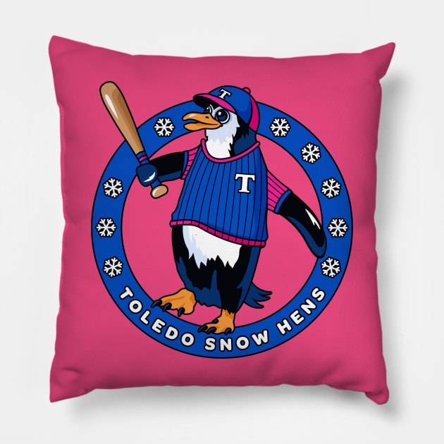 Toledo Snow Hens Pillow by Hey Riddle Riddle