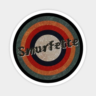 Retro Color Typography Faded Style Smurfette Magnet