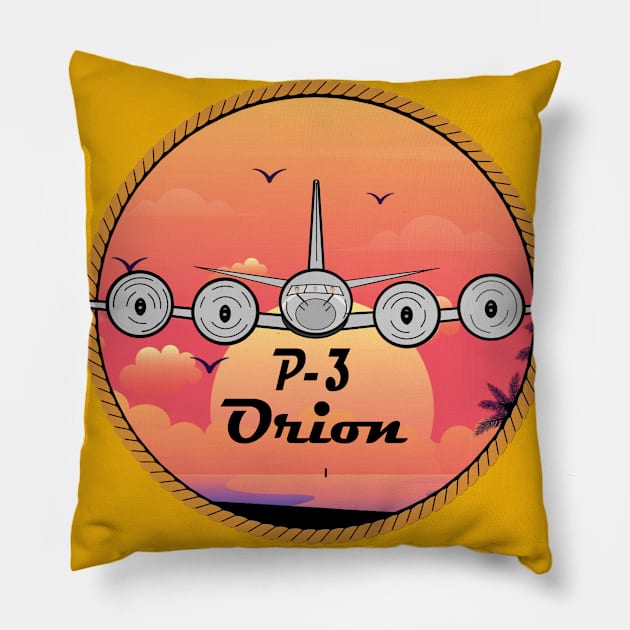 Tropical P-3 Orion. Pillow by Airdale Navy