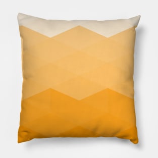 Orange Sunshine Zigzag Abstract Vector Circle Pillow