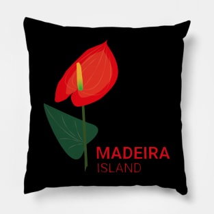 Madeira Island - Red Anthurium / Antúrio Vermelho Pillow