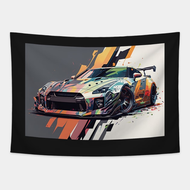 Exotic Car - GT-R Tapestry by PixelPusherArt