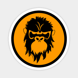 Gorilla Face Logo in Yellow and Black - Gorillaz, Stickers, T-Shirts 2 Magnet