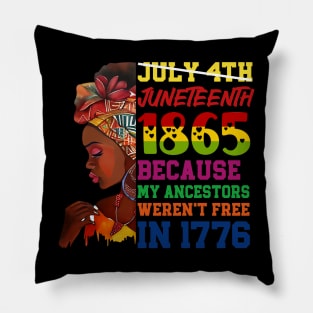 Black History Juneteenth 1865 African American Pride Melanin Pillow