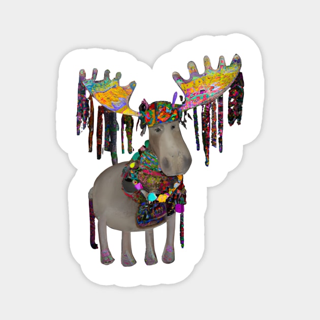 Boho Moose Magnet by BlockchainDaddy