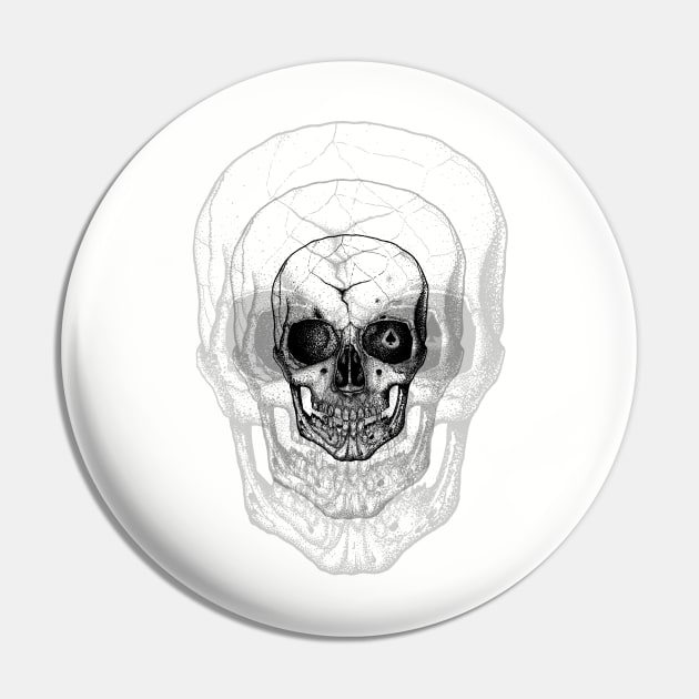 Mediator Skull Pin by Averinartprint