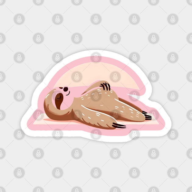 Sleepy Yoga Sloth Magnet by Total 8 Yoga