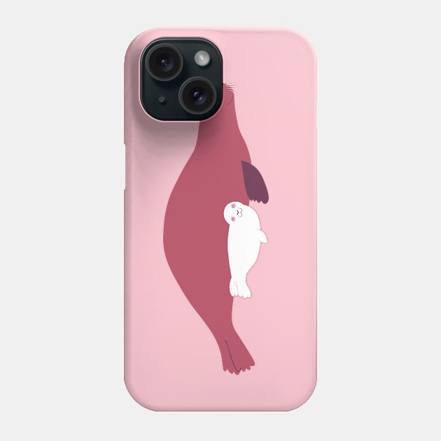 Mother Seal with cub Phone Case by Hayh0