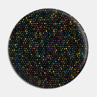 Colourful Terrazzo Speckle Pattern (Black) Pin