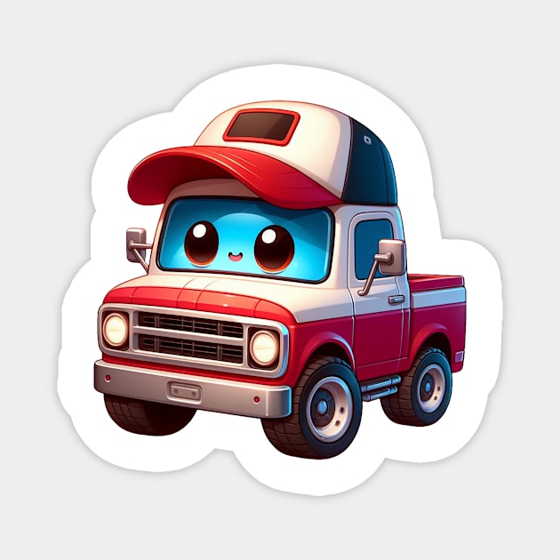 Cute Pickup Track Magnet by Dmytro