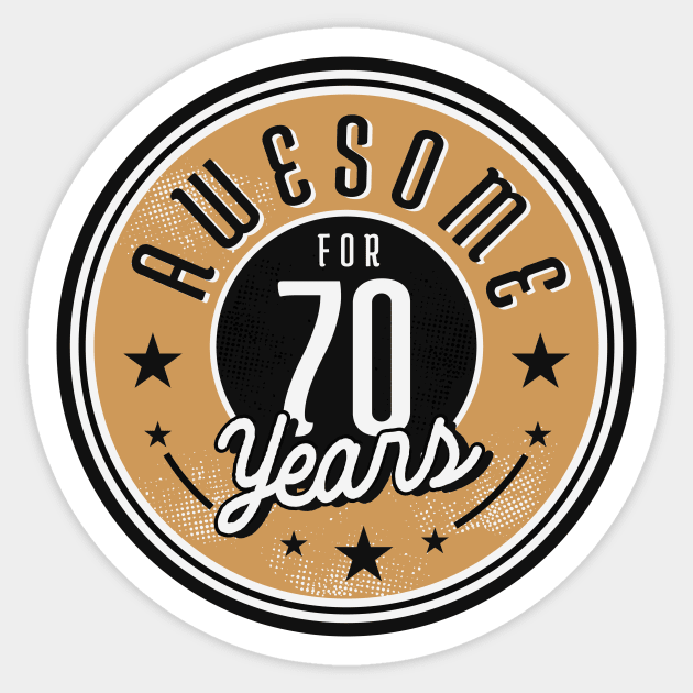 Vintage Awesome for 70 Years // Retro 70th Birthday Celebration