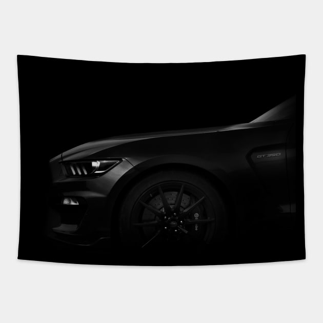 Ford Mustang GT350 - black 2 Tapestry by mal_photography