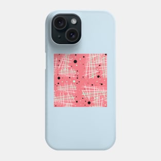 Scratchy Plaid: Red Phone Case