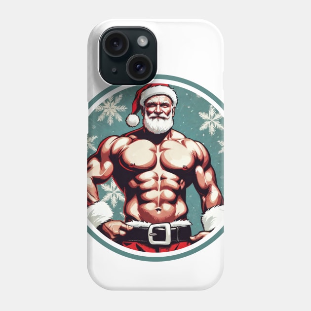 Muscle Santa Claus Phone Case by muscle