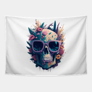 Skull Floral Tapestry