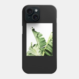 Banana leaves,Tropical leaves, Green leaves, Leaf, Modern art, Wall art, Print, Minimalistic, Modern, Scandinavian print Phone Case