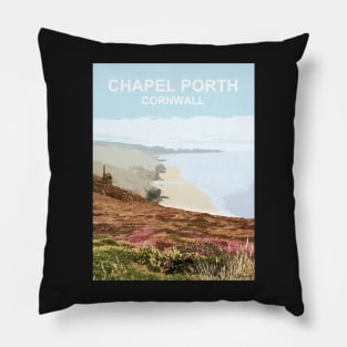 Chapel Porth Cornwall. Cornish gift. Kernow fishing harbour Pillow
