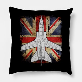 Tornado Jet Fighter Aircraft RAF Airplane Plane UK Union Jack Pillow