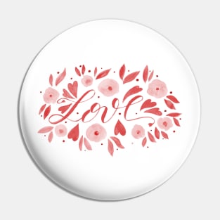 Love and foliage - living coral Pin