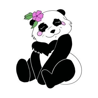 Panda with Flower T-Shirt