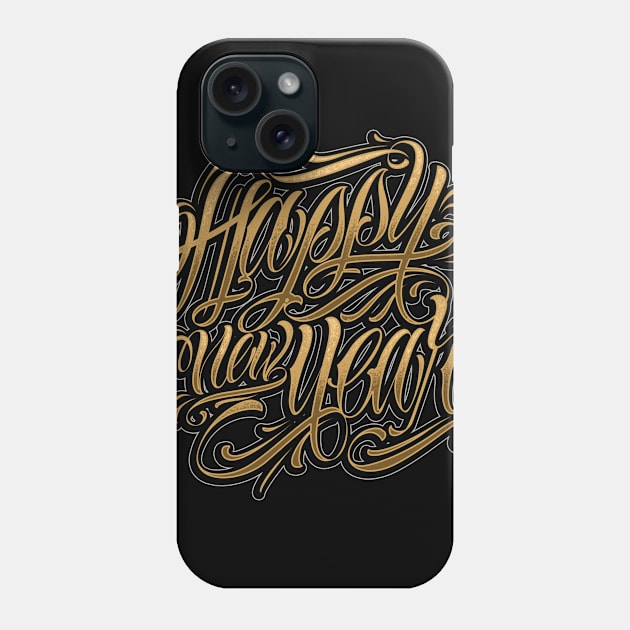 HAPPY NEW YEAR Phone Case by TENSTUDIOART