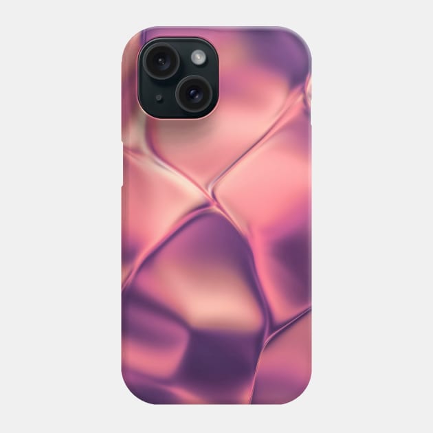 Pink Fluid Metal Phone Case by Trippycollage