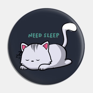 Sleepy Cat Pin