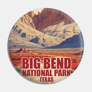 Big Bend National Park Texas USA Travel Tourism Retro Vintage Pin