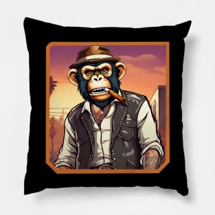 Monkey mafia Pillow
