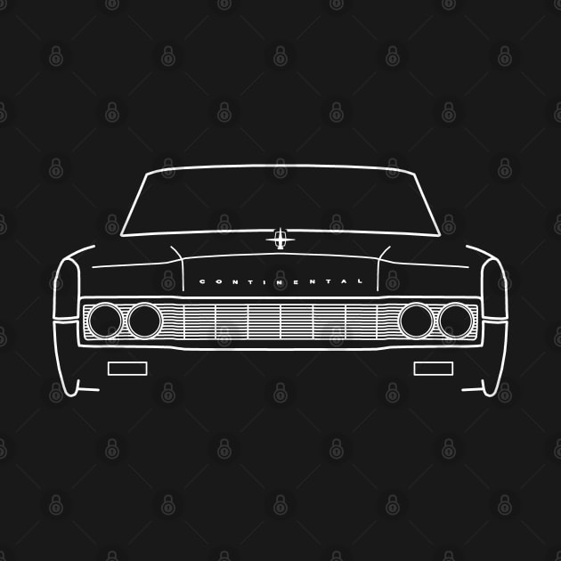 1967 vintage Lincoln Continental outline graphic (white) by soitwouldseem